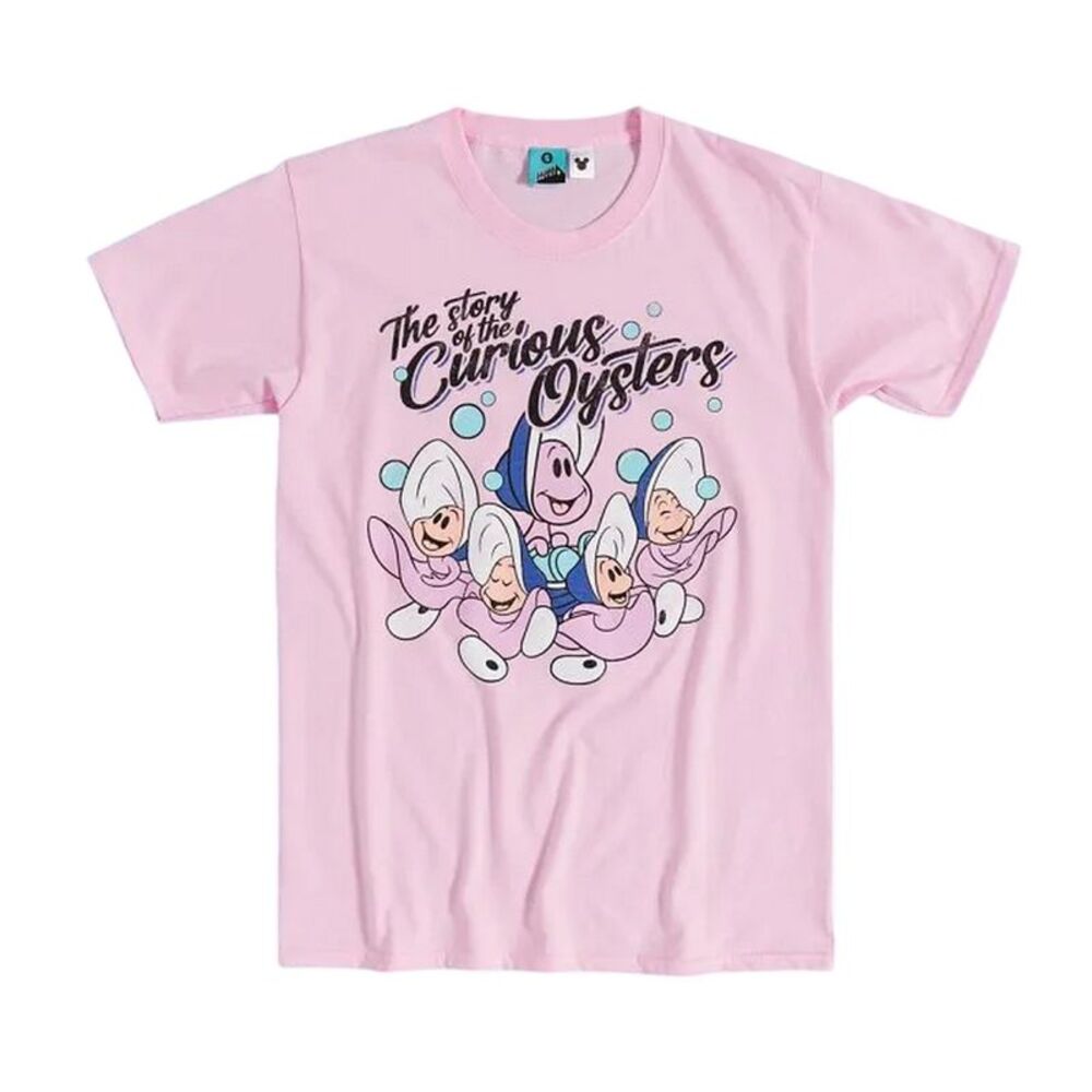 Alice In Wonderland Unisex Adult The Story Of The Curious Oysters T-Shirt / Pink